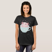 Cute axolotl in a cup tシャツ (正面フル)