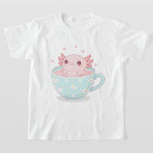 Cute axolotl in a cup tシャツ (レイダウン)