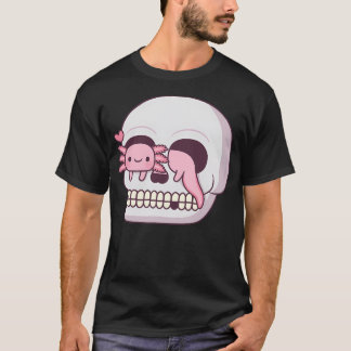 Cute Axolotl In Skull Tシャツ