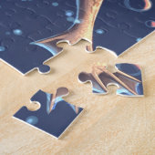 Cute axolotl in the water ジグソーパズル (側面)