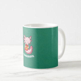Cute Axolotl Lover Snaxolotl Kawaii Axolotl Food コーヒーマグカップ