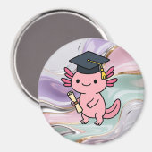 Cute Axolotl Magnets – Kawaii Aquatic Animal Decor マグネット (正面/裏面)