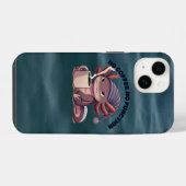 Cute Axolotl "No Coffee No Function" iPhone 14Case iPhoneケース (裏面横)