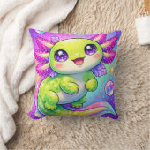 Cute Axolotl Pastel Fantasy Kawaii Creature Art クッション (ブランケット)