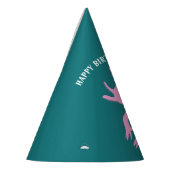 Cute Axolotl Pink Salamander Birthday Party パーティーハット (左)