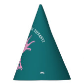 Cute Axolotl Pink Salamander Birthday Party パーティーハット (右)