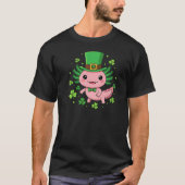 ​Cute Axolotl St Patrick's Day Art Tシャツ (正面)