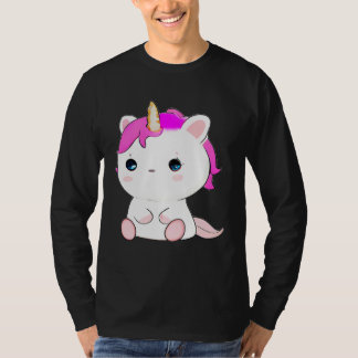 Cute Axolotl Unicorn Cat Illustration Tシャツ