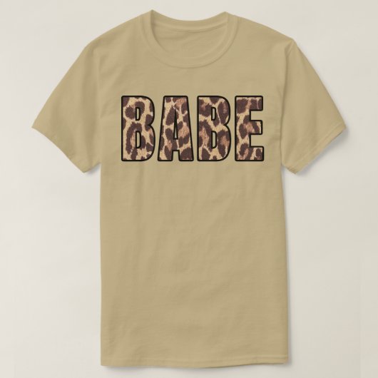Cute Babe Leopard Print Bridal Bachelorette Party  Tシャツ (デザイン正面)