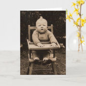 Cute Baby カード (黄色い花)