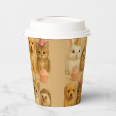 Cute baby animals paper cup. 紙コップ (左)