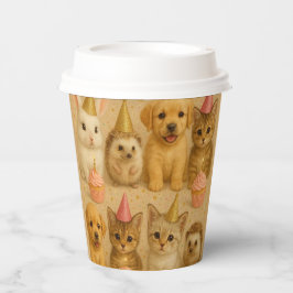 Cute baby animals paper cup. 紙コップ