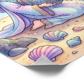 Cute Baby Aquarius Zodiac Wall Art Poster ポスター (角)