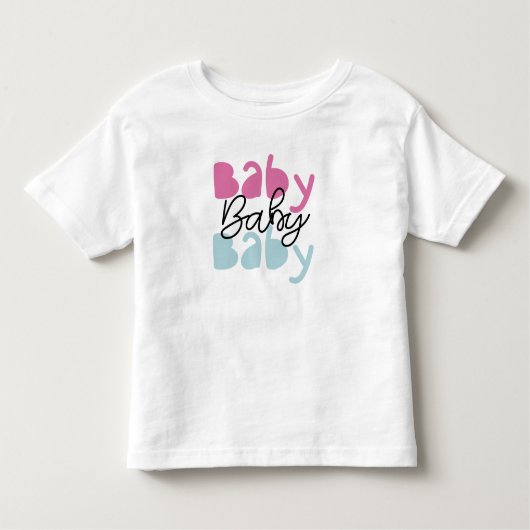 Cute "Baby Baby Baby" Graphic  Toddler Tee トドラーTシャツ (正面)