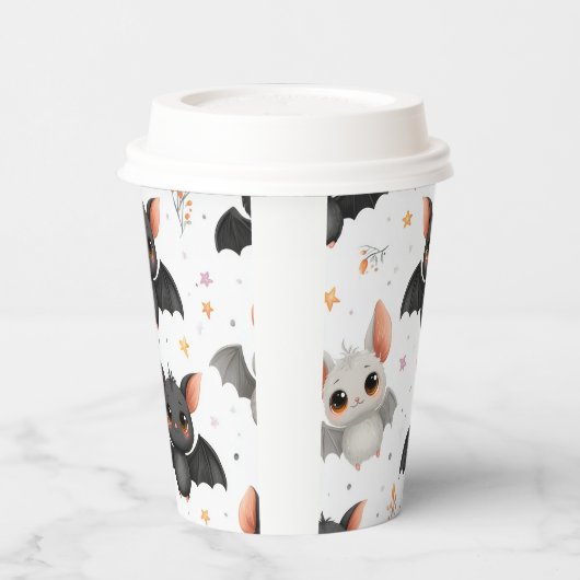 Cute Baby Bats Halloween Paper Cups 紙コップ (左)