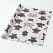 Cute Baby Bats Halloween Wrapping Paper ラッピングペーパー (アンロールド)
