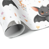 Cute Baby Bats Halloween Wrapping Paper ラッピングペーパー (ロールコーナー)