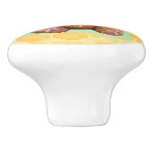 Cute Baby Bear Cup eating Honey セラミックノブ (側面)