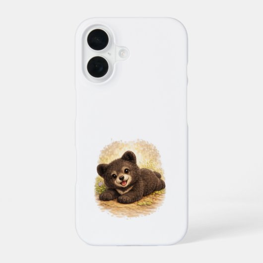 Cute Baby Bear iPhone 16 Case Kawaii 16ケース (裏面)