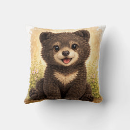 Cute Baby Bear Kawaii Animal Soft Woodland Nursery クッション