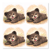 Cute Baby Bear Pattern Wallpaper Nursery Kids 壁紙 (正面)