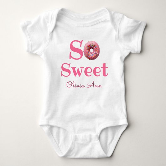 Cute Baby Birth Personalized Details ベビーボディスーツ (正面)