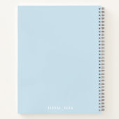 Cute baby blue notebook with geometric flowers  ノートブック (裏面)