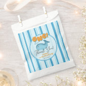 Cute Baby Blue Whale 1st Birthday フェイバーバッグ (クリップ留めされた状態)