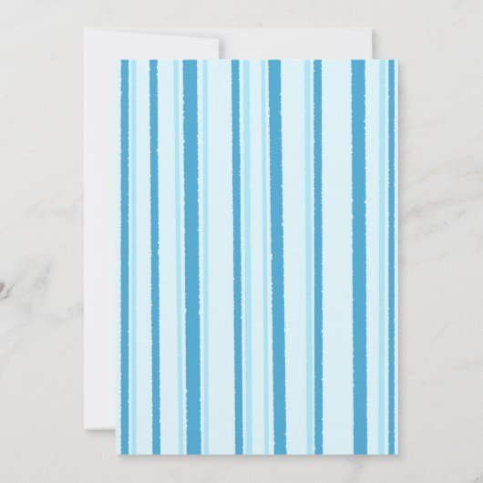 Cute Baby Blue Whale 1st Birthday 招待状 (裏面)