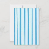 Cute Baby Blue Whale 1st Birthday Stripes サンキューカード (裏面)