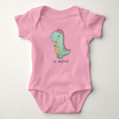 Cute baby bodysuit dinosaurs baby girl 6 months ベビーボディスーツ (正面)