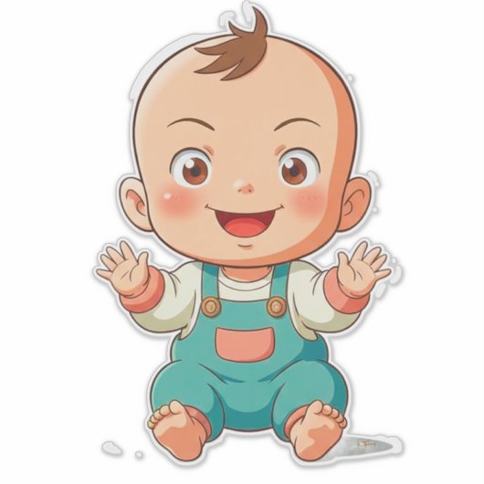 Cute Baby Boy シール (正面)