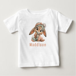Cute Baby Bunny Birthday ベビーTシャツ