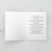 Cute Baby Bunny in Blue Romper Encouragement カード (内部)