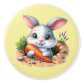 Cute baby bunny nursery  セラミックノブ (正面)