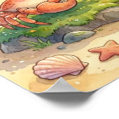 Cute Baby Cancer Zodiac Wall Art Poster ポスター (角)