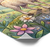 Cute Baby Capricorn Zodiac Wall Art Poster ポスター (角)