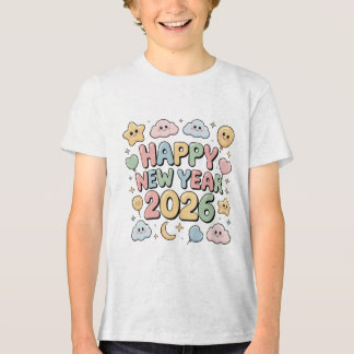 Cute Baby Cartoon New Year 2026 Illustration トライブレンドＴシャツ
