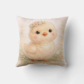 Cute Baby Chick Neutral Kids Room クッション (裏面)