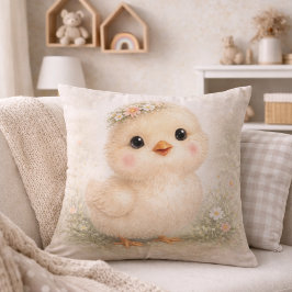 Cute Baby Chick Neutral Kids Room クッション