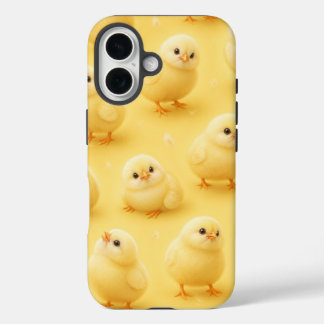 Cute Baby Chick Phone Case - Fluffy Yellow iPhone 16ケース