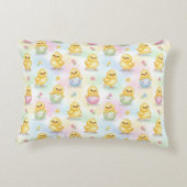 Cute Baby Chick Watercolor Easter アクセントクッション (裏面)
