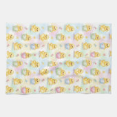 Cute Baby Chick Watercolor Easter キッチンタオル (横)