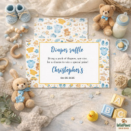 Cute Baby Clothes & Toys Boy Baby Shower エンクロージャーカード