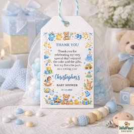 Cute Baby Clothes & Toys Boy Baby Shower ギフトタグ