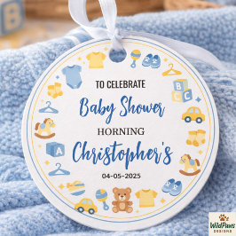 Cute Baby Clothes & Toys Boy Baby Shower フェイバータグ