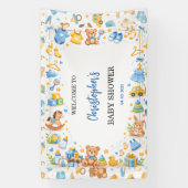 Cute Baby Clothes & Toys Boy Baby Shower 横断幕 (縦)