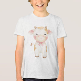 Cute Baby Cow Illustration トライブレンドＴシャツ