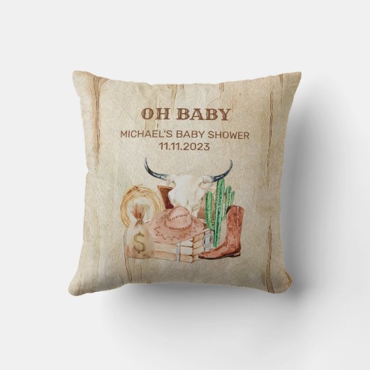 Cute Baby Cowboy クッション (裏面)