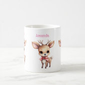 Cute Baby Deer Cartoon Illustration コーヒーマグカップ (中央)